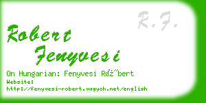 robert fenyvesi business card